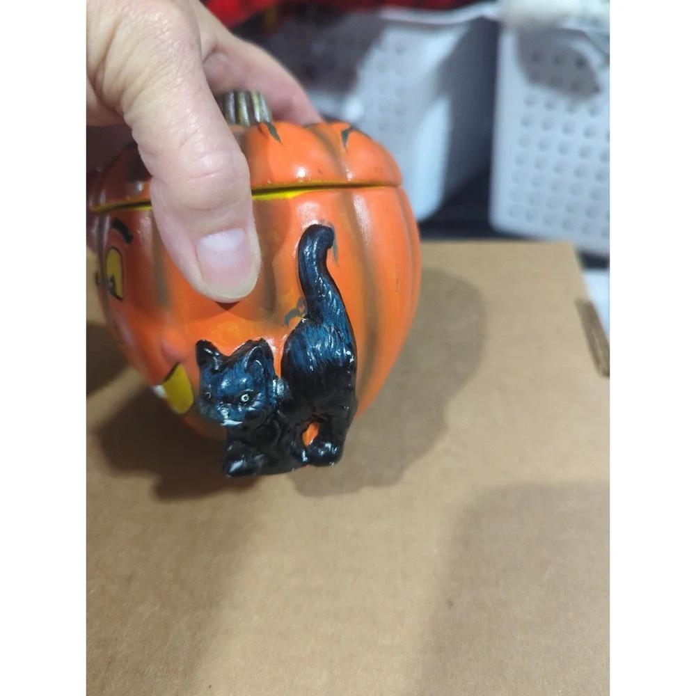 Vintage Halloween Ceramic Figurines Lot Ghost Pumpkin Jack O Lantern Witch Decor